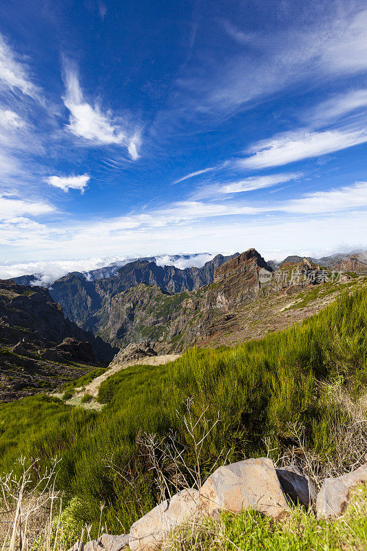 Pico do ariiro山脉，马德拉岛，葡萄牙